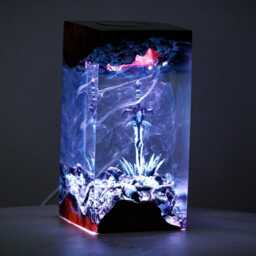 Limited Handcrafted Bonfire Resin Lamp - Inspired By The Flame Of Da.rk Sou.l Fantasy Epoxy Art Light, Gaming Gift - thumbnail 4