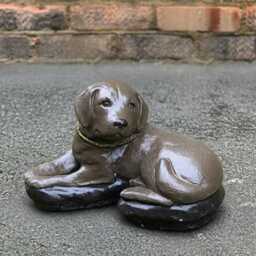 Outdoor Labrador Statue Concrete Retriever Sculpture Stone Dog Figurine Cement Pet Ornament Memorial Decoration Lover Gift