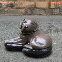 Outdoor Labrador Statue Concrete Retriever Sculpture Stone Dog Figurine Cement Pet Ornament Memorial Decoration Lover Gift - thumbnail 2