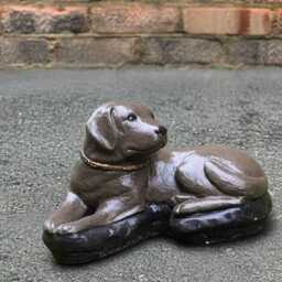 Outdoor Labrador Statue Concrete Retriever Sculpture Stone Dog Figurine Cement Pet Ornament Memorial Decoration Lover Gift - thumbnail 4