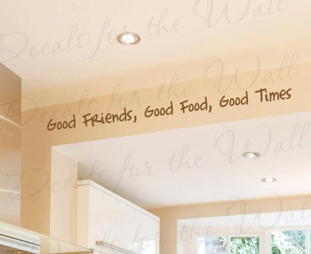 Good Friend Food Times Friendship Kitchen Quote Lettering Decor Sticker Art Letters Decorative Adhesive Vinyl Wall Decal Decoration Fr17 - image 1