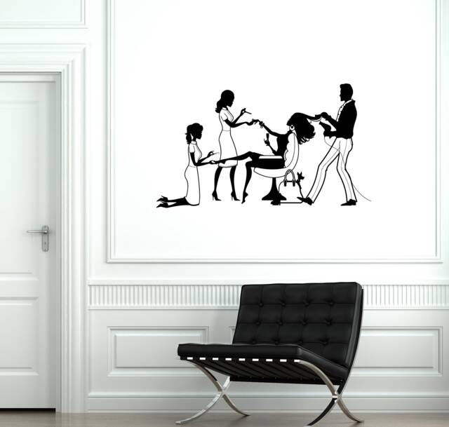 Beauty Salon Vinyl Wall Decal Hair Spa Manicure Decor Art Stickers Mural - #2846Di - image 1