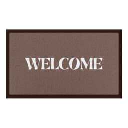 Chocolate Brown Welcome Doormat Recycled PVC, Anti-Slip - 70x40cm - thumbnail 2