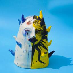 Ceramic Sun & Moon Sculpture - thumbnail 4