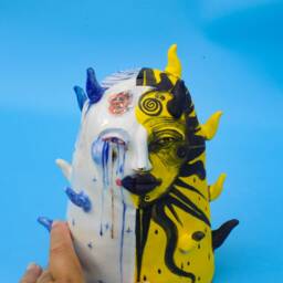 Ceramic Sun & Moon Sculpture - thumbnail 3