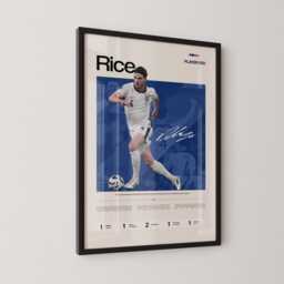 Declan Rice England Defensive Midfielder Poster, Football Wall Art, Soccer Stats Print, Gift - thumbnail 2