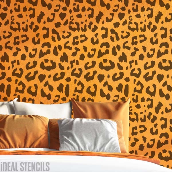 Leopard Print Stencil Reusable Animal For Walls, Floors, Fabrics - image 1