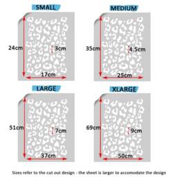 Leopard Print Stencil Reusable Animal For Walls, Floors, Fabrics - thumbnail 2