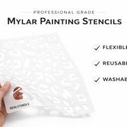 Leopard Print Stencil Reusable Animal For Walls, Floors, Fabrics - thumbnail 3