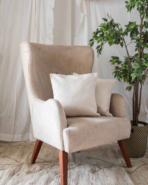White Boucle Cushion Covers, Cushions, Cover Cushions Usa, Made in India, White Boucle Upholstery - image 1