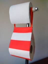 Orange Bath Accessories, Energy Decor, Toilet Roll Holder, Spare Roll, Teen Bathroom