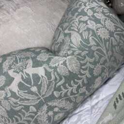 "Rustic Woodland Design Cushion Cover - Sage Pillow For Sofa Or Bed Throw 12"" X 20" - thumbnail 3