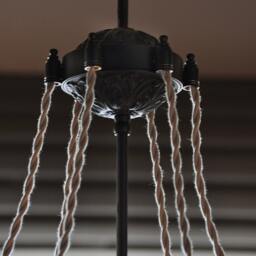 The Sonoma -Metal Chandelier With Recycled Glass Bottles & Vintage Style Edison Bulbs - thumbnail 3