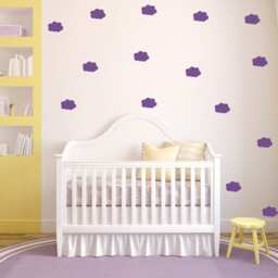 20 X Vinyl Cloud Shaped Stickers Decal Mural. Cardmaking, Scrapbooking, Crafting, Wall, Window, Mirror, Furniture, Car Decor - thumbnail 3