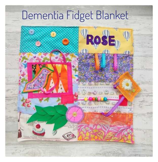 Dementia Blanket Alzheimers Sensory Quilt Help Fidget Pillow Activity Fiddle Mother's Day Gift Residents Calm Fidgeting Nana Mum Parkinson's - image 1