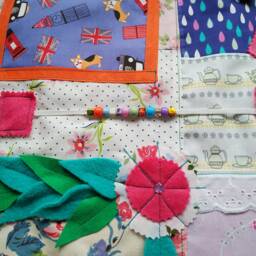 Dementia Blanket Alzheimers Sensory Quilt Help Fidget Pillow Activity Fiddle Mother's Day Gift Residents Calm Fidgeting Nana Mum Parkinson's - thumbnail 3