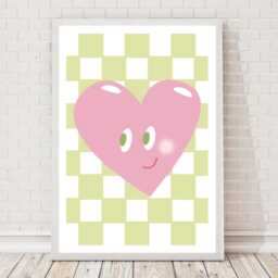 Pastel Kids Room Prints Retro Positive Quote Wall Art, Be Happy Poster - thumbnail 4