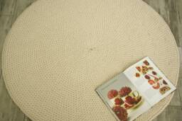 Handmade Round Cotton Rug Chunky Washable Nursery Carpet - thumbnail 1