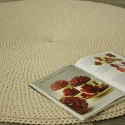 Handmade Round Cotton Rug Chunky Washable Nursery Carpet - thumbnail 4