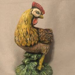 Orange Hen Ceramic Art By Jmdceramicsart - thumbnail 3