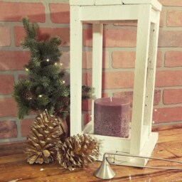 Rustic Reclaimed Wood Christmas Candle Lantern - thumbnail 3