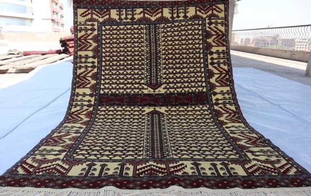 4x5 Ft Afghan Mazar Rug, Luxury New Area Rug, Hand Knotted Medallion Handmade Home Decorative Livingroom Rug - image 1