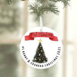 Grandparents Christmas Bauble , Nanny & Grandad Ornament, For Grandma, Nanny, Grandad, Gift - thumbnail 2