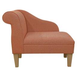 Handmade Compact Orange Chaise Longue Aquaclean Fabric, British Made - thumbnail 2