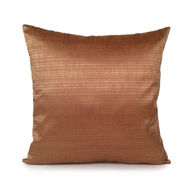 Cinnamon Gold Pillow, Throw Pillow Cover, Decorative Cushion Accent Polyester Blend, Patterned Shiny Pillow - image 1
