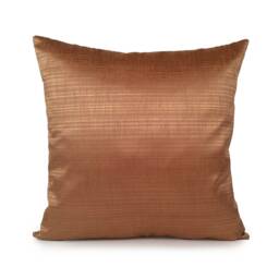 Cinnamon Gold Pillow, Throw Pillow Cover, Decorative Cushion Accent Polyester Blend, Patterned Shiny Pillow - thumbnail 1