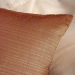 Cinnamon Gold Pillow, Throw Pillow Cover, Decorative Cushion Accent Polyester Blend, Patterned Shiny Pillow - thumbnail 3