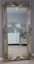 Huge Paris Champagne 100cm X 200cm Leaner Ornate Antique Mirror - Free Standing - thumbnail 1