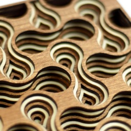 "Layered 3D Wood Art - ""Cell Division" - thumbnail 3