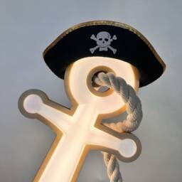 Sea Anchor Floor Lamp Nautical Led Light, Birch Plywood - thumbnail 4