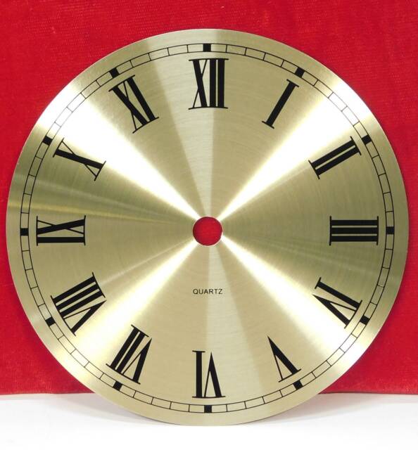 Five 5-3/4 In. Brass Spun Roman Clock Dials - New - image 1