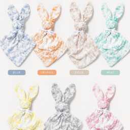 Safari Print Personalised Bunny Comforter- Embroidered Name - thumbnail 2