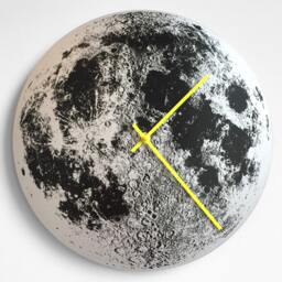 Handmade Silver Moon Wall Clock Unique Nursery Decor