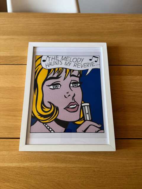 Roy Lichtenstein The Melody Haunts My Reverie Print Framed White - image 1