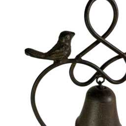 Brown Heart Hanging Windchime Garden Gift Outdoor Bell Bird Decoration Decor - thumbnail 4