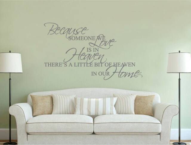 Because Someone We Love Is in Heaven Wall Sticker, Religious Decor, Heaven Art - image 1