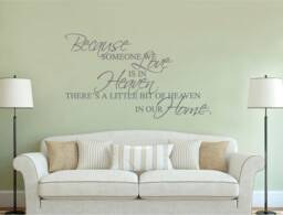 Because Someone We Love Is in Heaven Wall Sticker, Religious Decor, Heaven Art