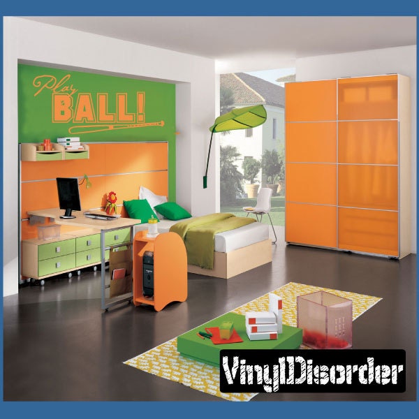 Baseball Player - Vinyl Wall Decal Quotes Sticker Sp003Playballvet - image 1