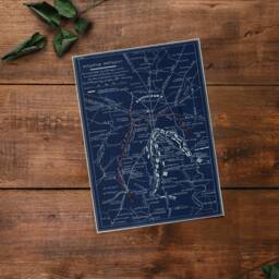 Gettysburg Battlefield Map Print American Civil War Vintage Poster - thumbnail 3