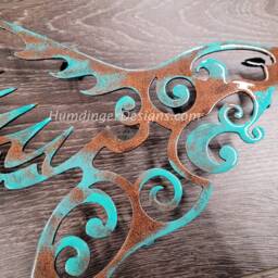 Mother's Day Gift Hummingbird Metal Wall Art Decor - thumbnail 4
