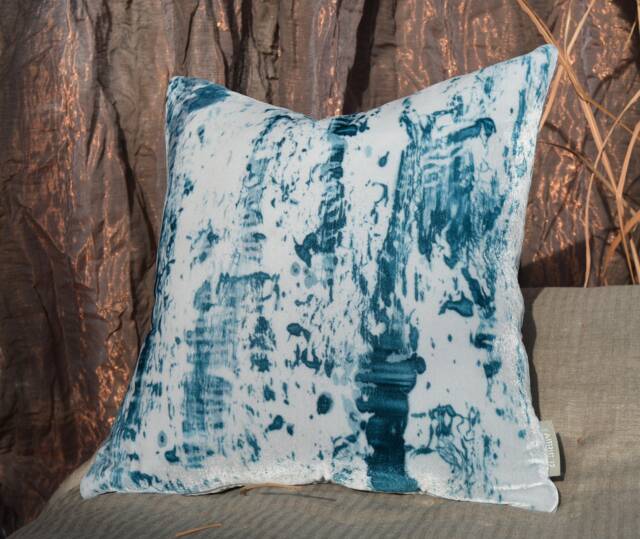 Blue Velvet Throw Pillow Cover 20 - image 1