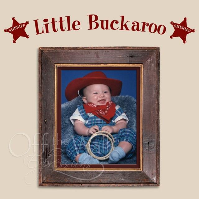 Nursery Decal, Little Buckaroo Wall Decor, Boys Room Vinyl Cowboy Lettering, Western Nursery Decor - image 1