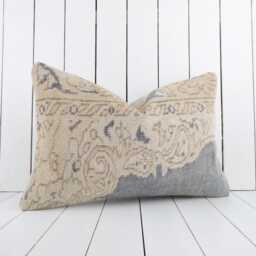 Handmade Turkish Kilim Pillow Cover Vintage Anatolian Design - 16x24 - thumbnail 3