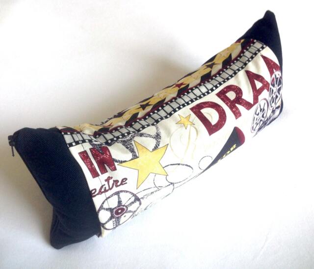 Neckroll, Filmmaker, Director, Travel Pillow, Movie Theater, Actor, Back Support, Red, Gold, Black, Film, Meditation, Stars, Reel, Clapboard - image 1