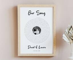 Personalised Anniversary Gift, Song Lyric Print, Gift For Him Or Her, Wedding Custom Print - thumbnail 1