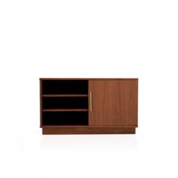 Mid-Century Sideboard, Dresser, Commode, Credenza Made Of Oak Vaneer - Teak Colour Livlo T-S16
